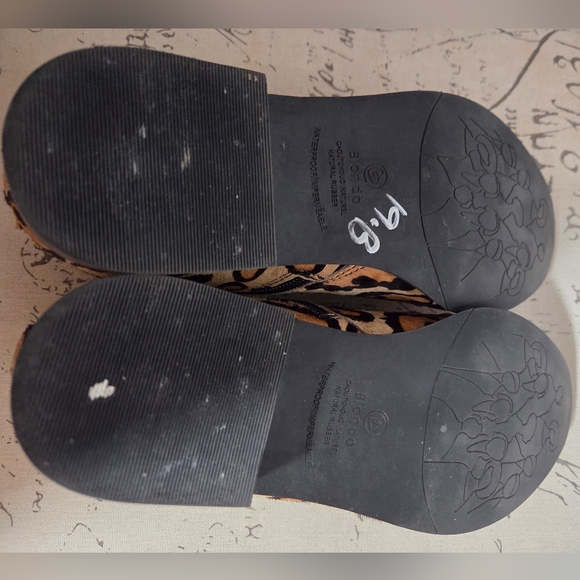 Blondo Tami Leopard Print Ankle Boots Black/Tan Waterproof Size 7.5 - Picture 9 of 10